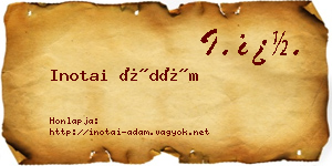Inotai Ádám névjegykártya